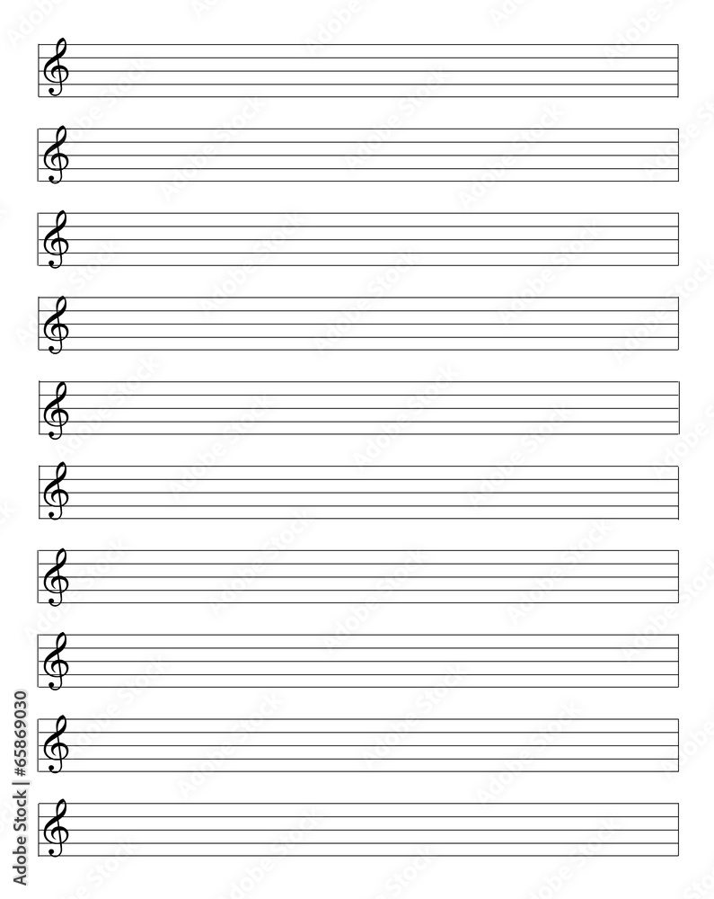 Blank stave vector illustration Blank stave vector illustration