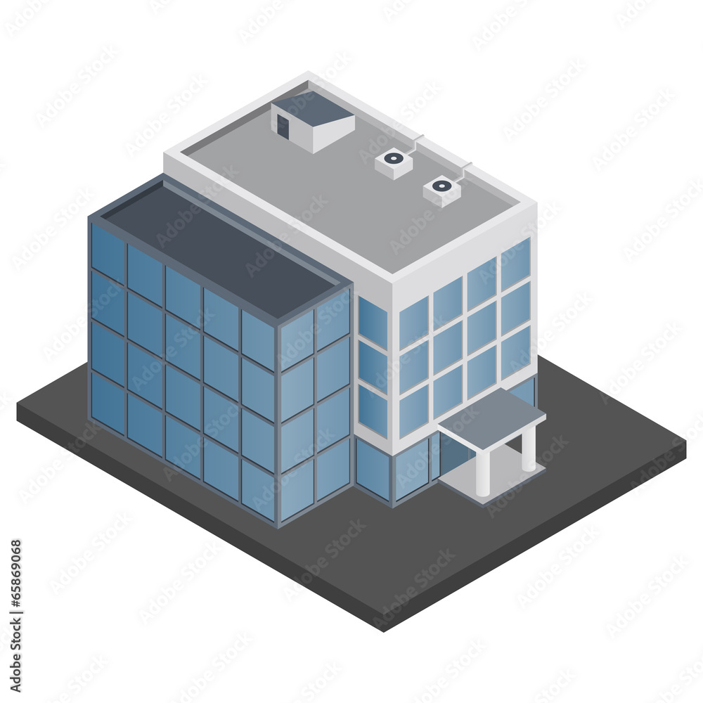Fototapeta premium Office building isometric
