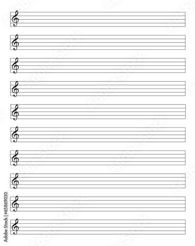 Blank stave vector illustration