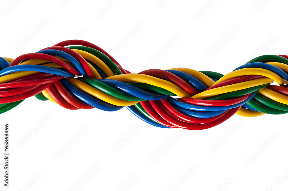 electric cable on a white background electric cable on a white background