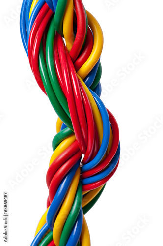 Wallpaper Mural electric cable on a white background Torontodigital.ca