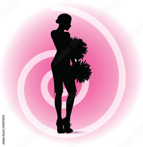 funky cheerleader silhouette