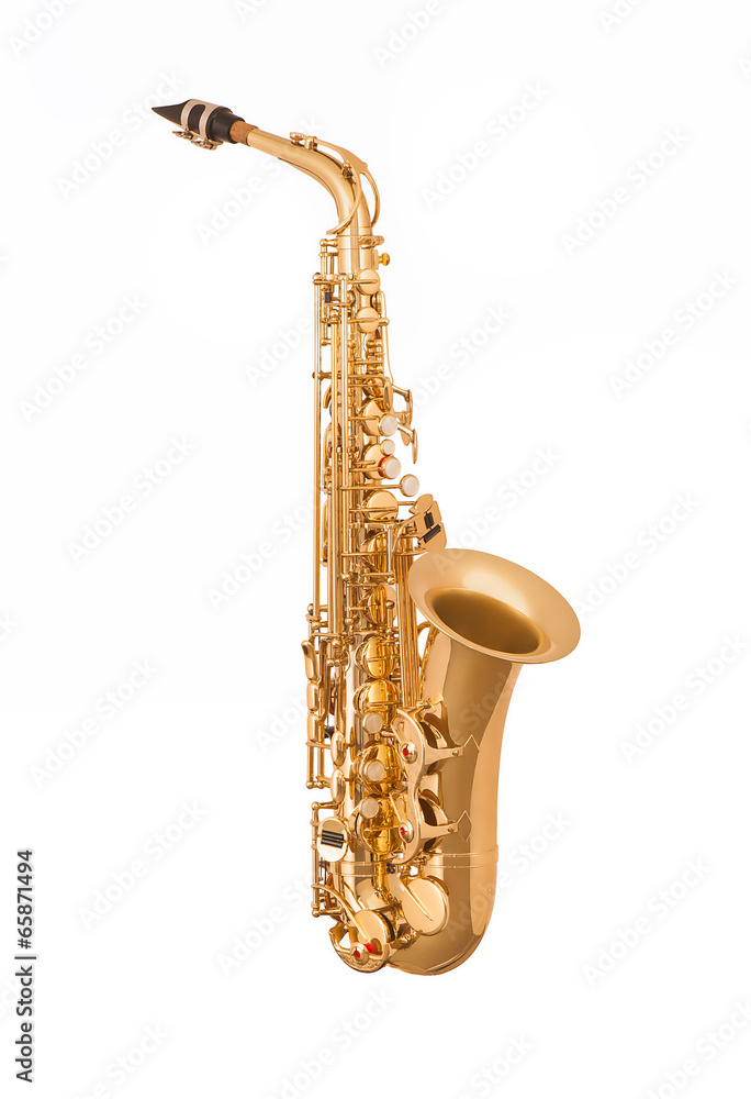 Naklejka premium Alto saxophone in soft light