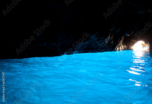 Grotta Azzurra, cave on the coast of the island of Capri. photo