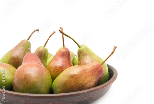 Pear on white background