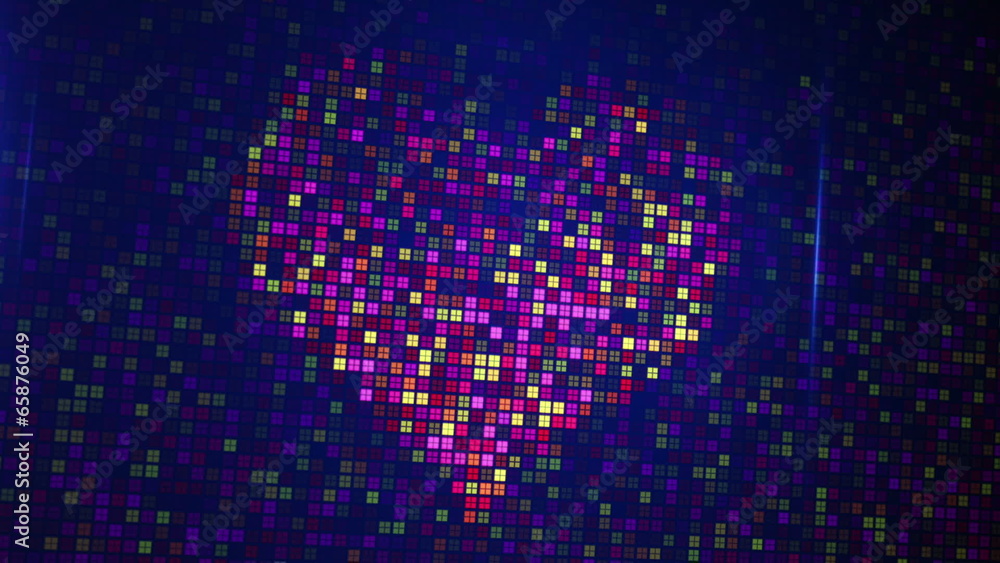scan heart shape on digital screen loop scan heart shape on digital screen loop