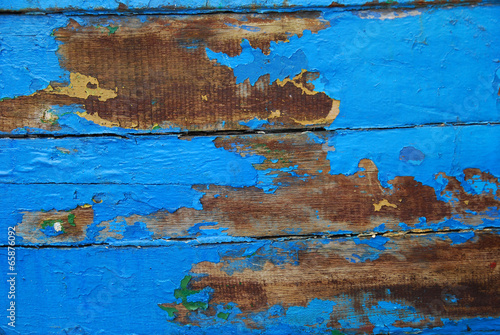 old blue wooden boat background