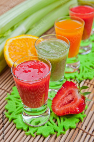 Colorful smoothies