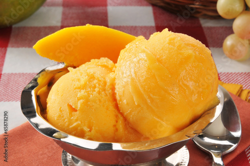 Mango sorbet
