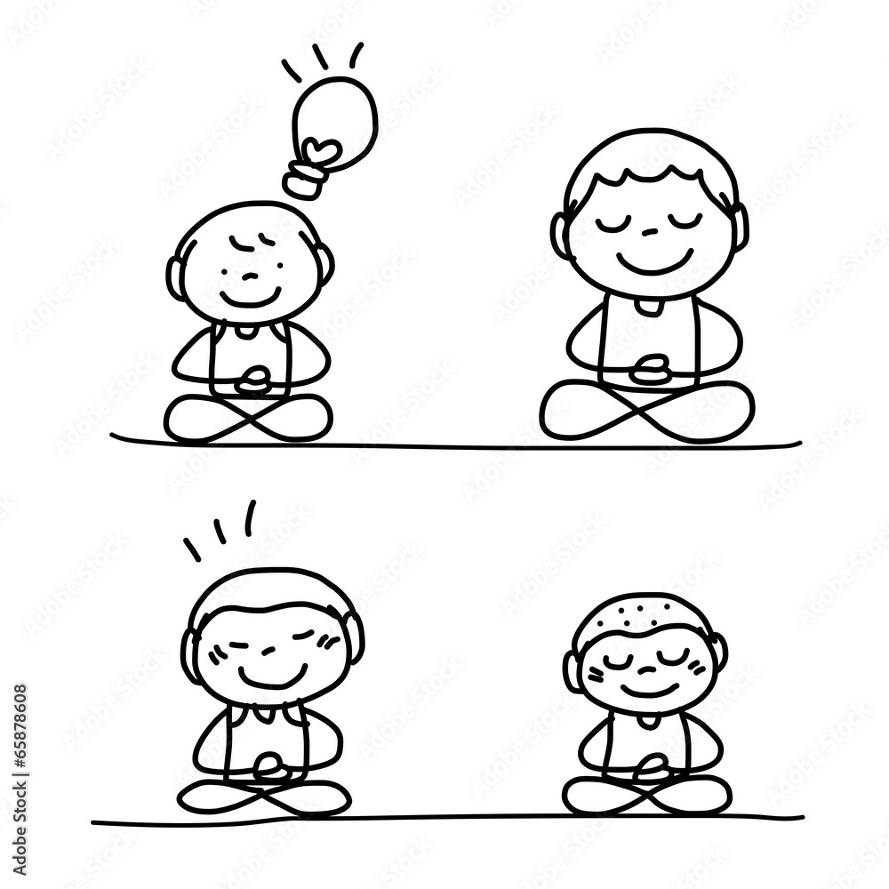 hand drawing cartoon character happy kids hand drawing cartoon character happy kids