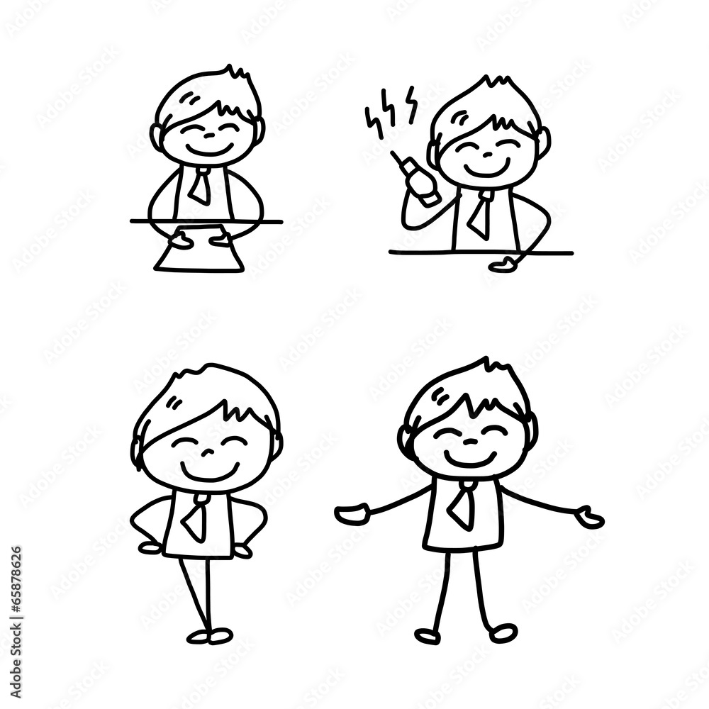 hand drawing cartoon character happy life hand drawing cartoon character happy life