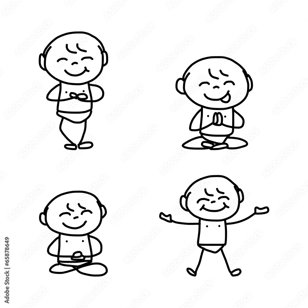 hand drawing cartoon character happy kids hand drawing cartoon character happy kids
