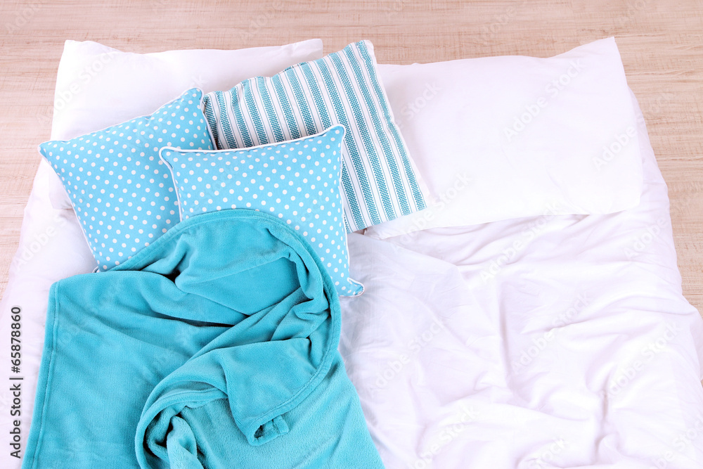 Unmade bed close up Unmade bed close up