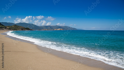 The Plage de Santana beach at Sagone in Corsica