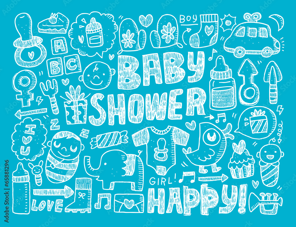 doodle baby background