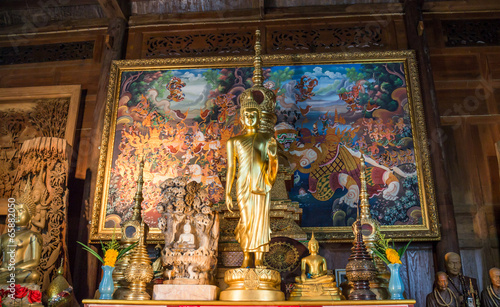 Buddha images on the altar
