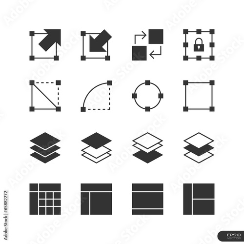User Interface & Design Elements icon set