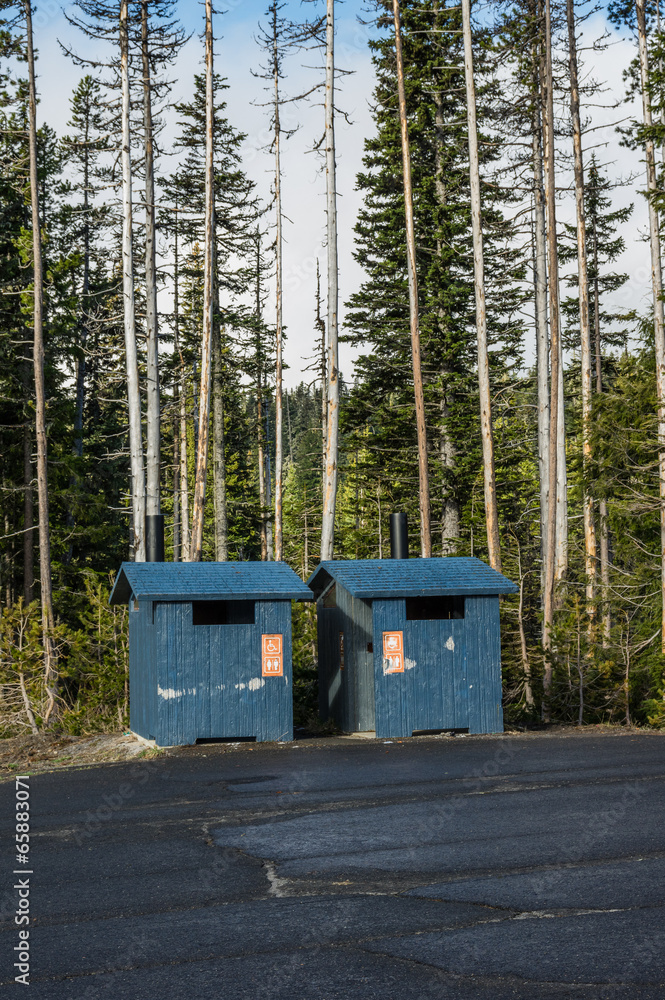 Public toilet in wilderness area Public toilet in wilderness area