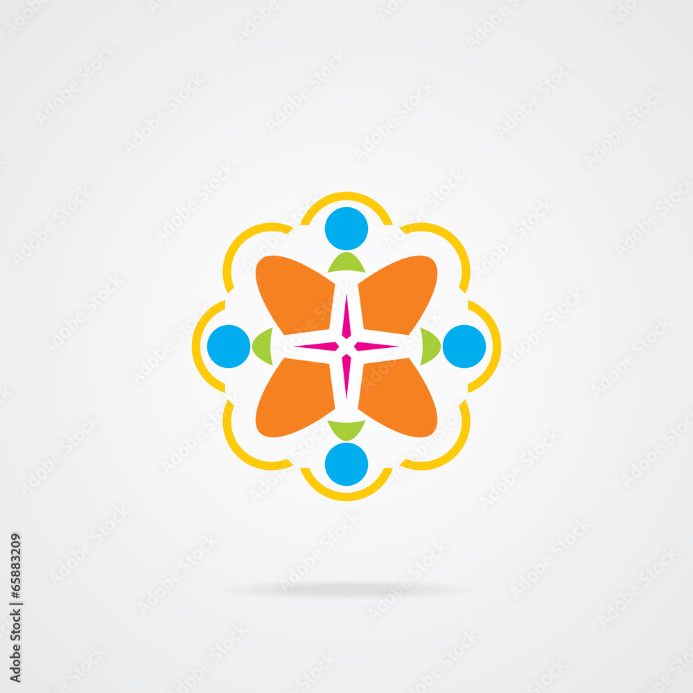 Four People Group icon vector Four People Group icon vector