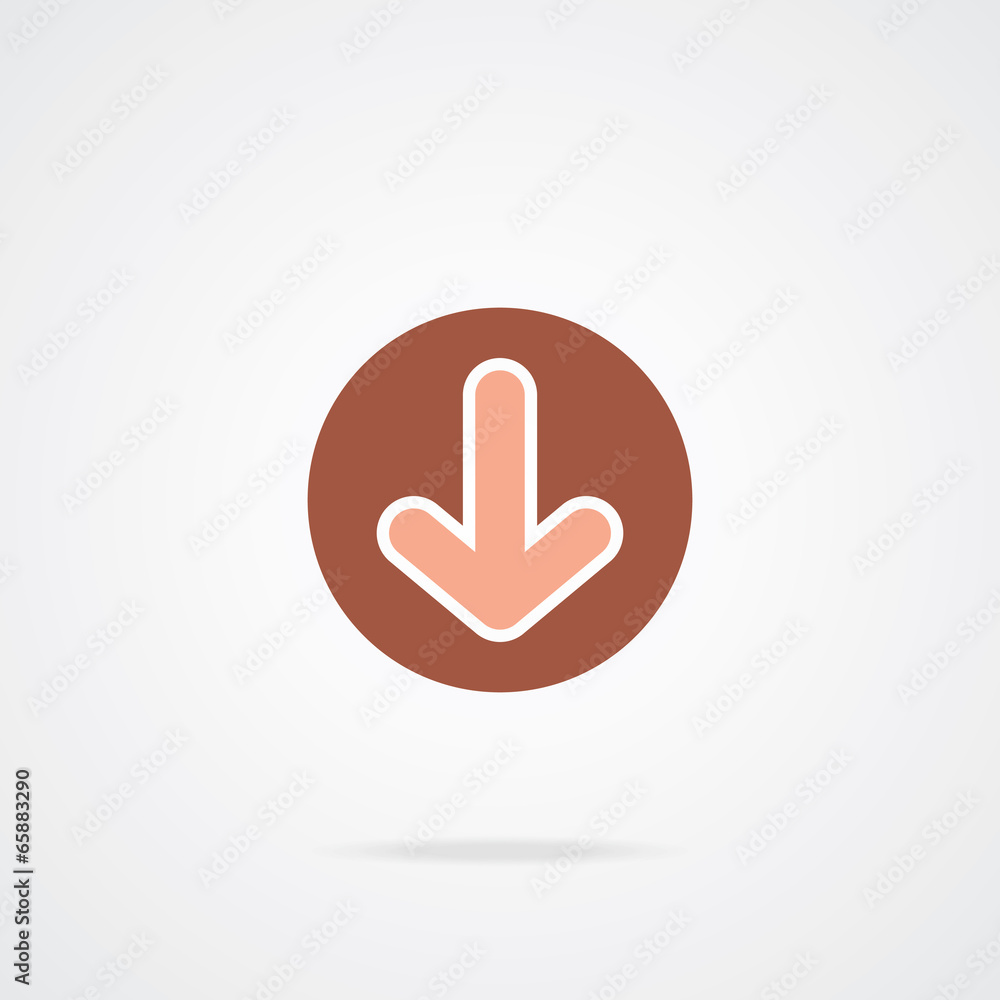 Editable Colourful Vector Icon with download sign. Eps.10. Editable Colourful Vector Icon with download sign. Eps.10.