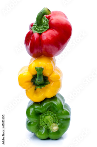 Billede på lærred bell pepper or capsicum isolated on white