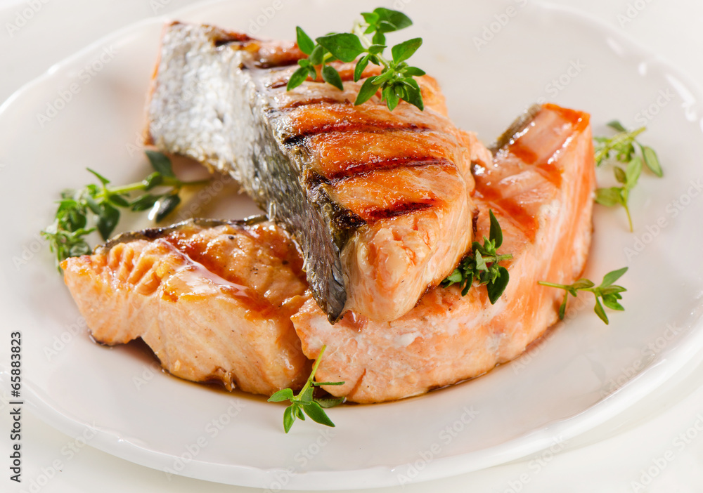 Grilled salmon Grilled salmon
