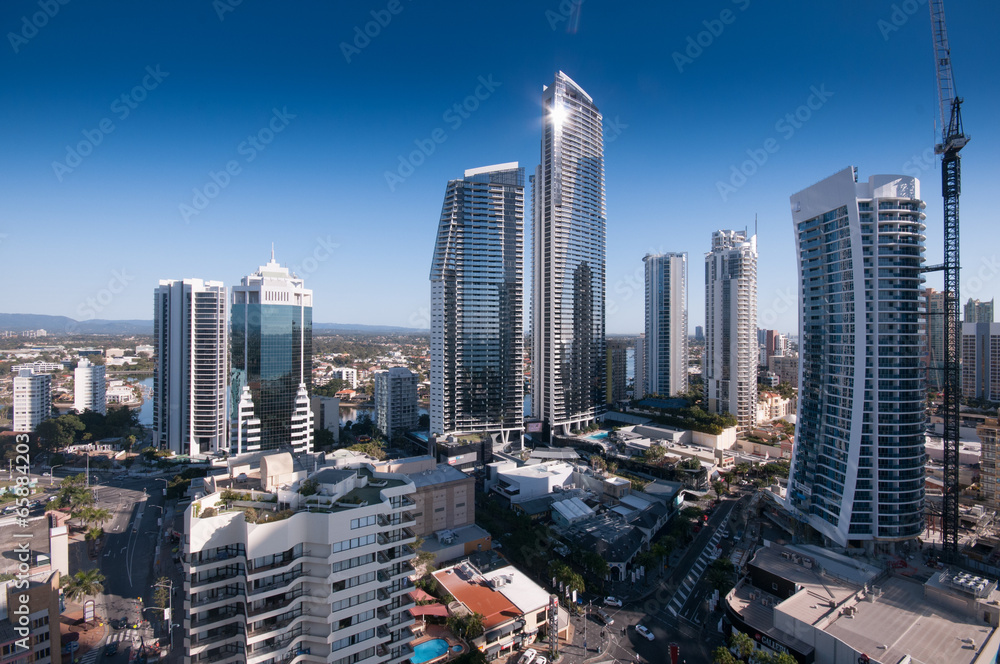 Obraz premium Surfers Paradise city skyline, Gold Coast, Queensland,