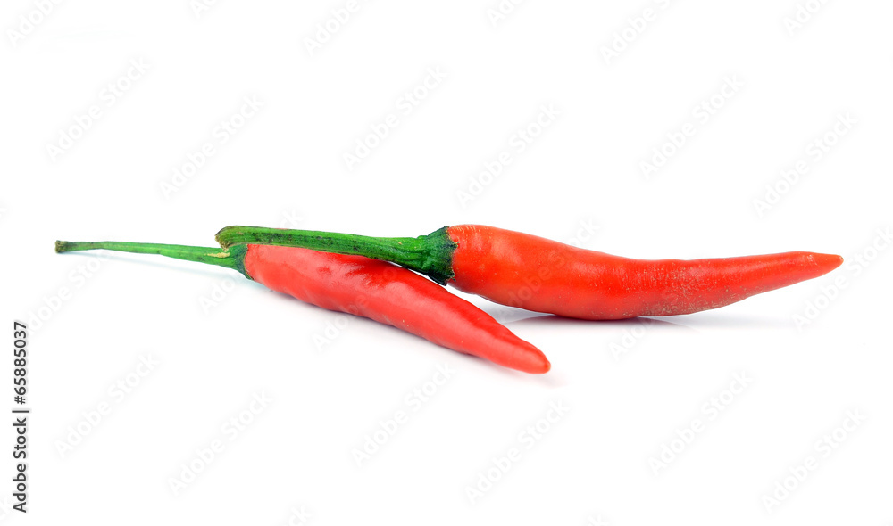 Chilli peppers isolated on a white background Chilli peppers isolated on a white background