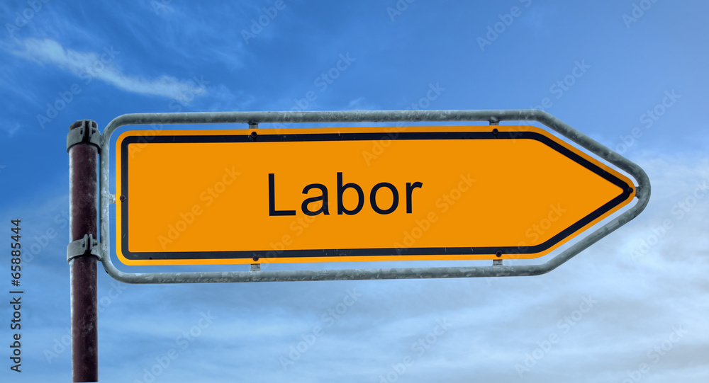 Fototapeta premium Strassenschild 8 - Labor