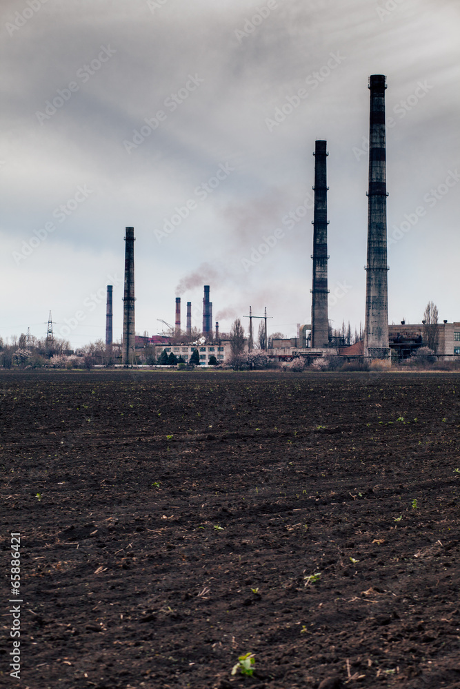 view of smoking coal