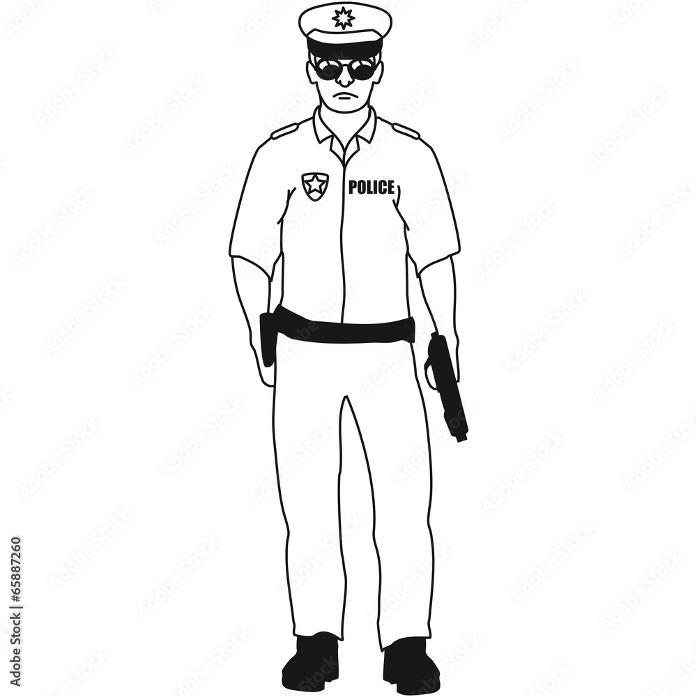 Cool Polizei Mann Kerl Cool Polizei Mann Kerl