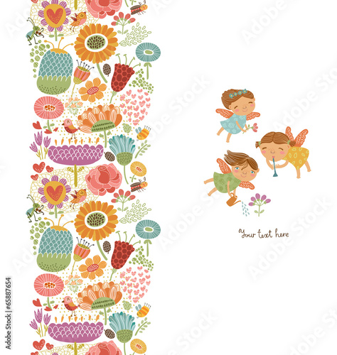 Seamless pattern with flowers