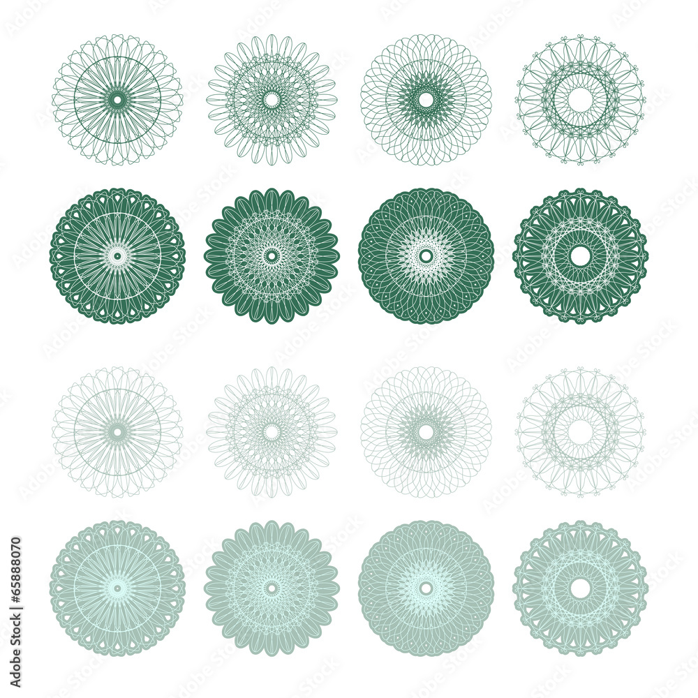 High quality rossete vector elements. High quality rossete vector elements.