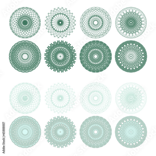 High quality rossete vector elements.