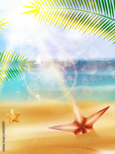 Seaside view poster.