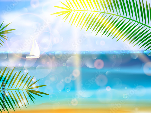Seaside view poster.