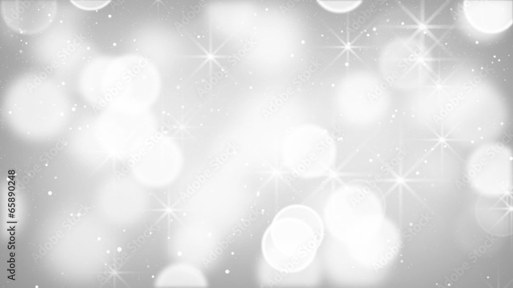 white bokeh lights particles and stars loop