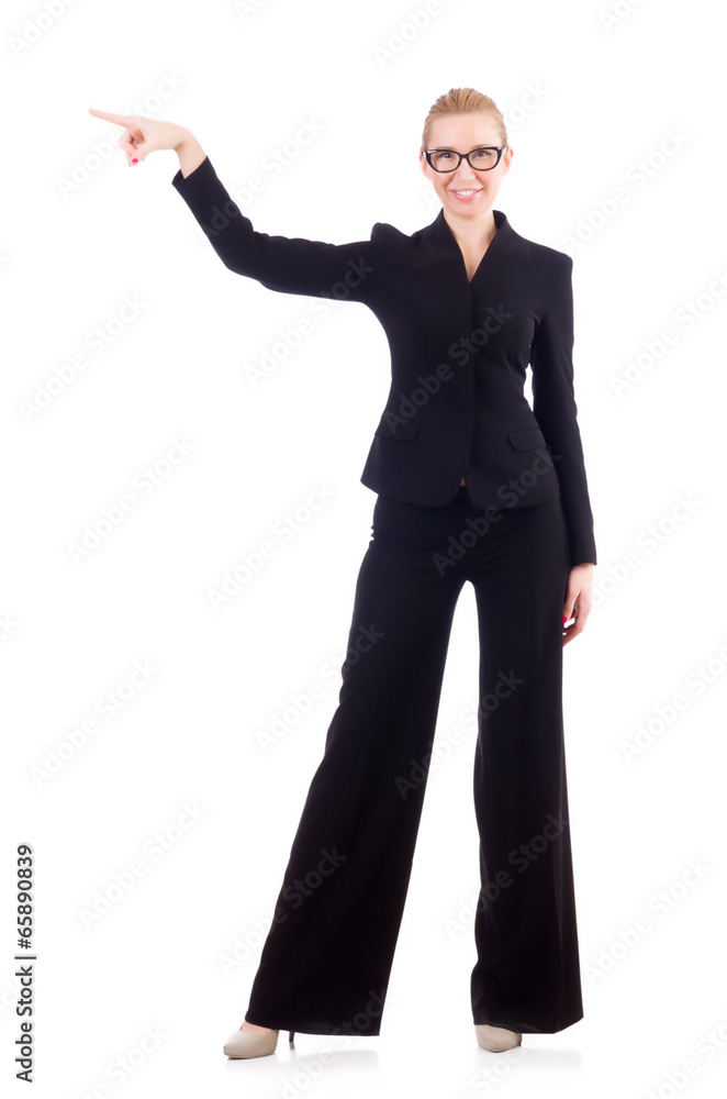 Woman businesswoman isolated on white Woman businesswoman isolated on white
