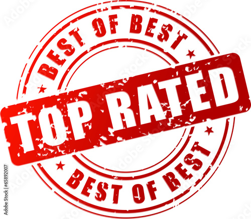 Vector top rated stamp