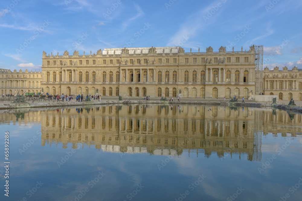 versailles Chateau  and reflection in fountain