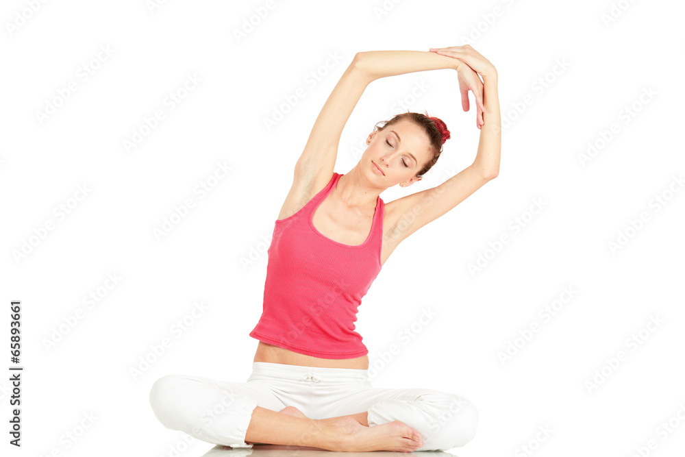 Young woman doing yoga