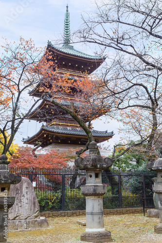 фотографія Five-storied Pagoda of Kaneiji Temple in Ueno Park