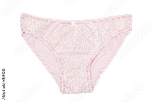 A women's cotton panties pink with lace