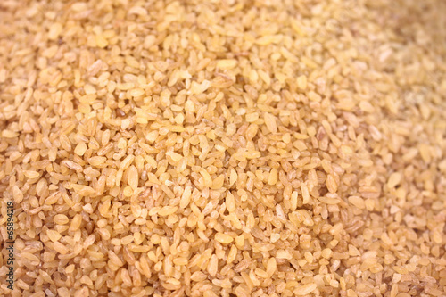 Brown rice for natural food.