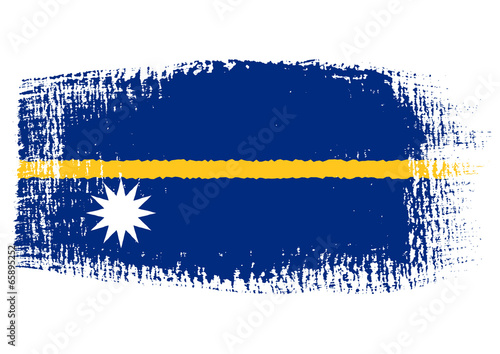 brushstroke flag Nauru