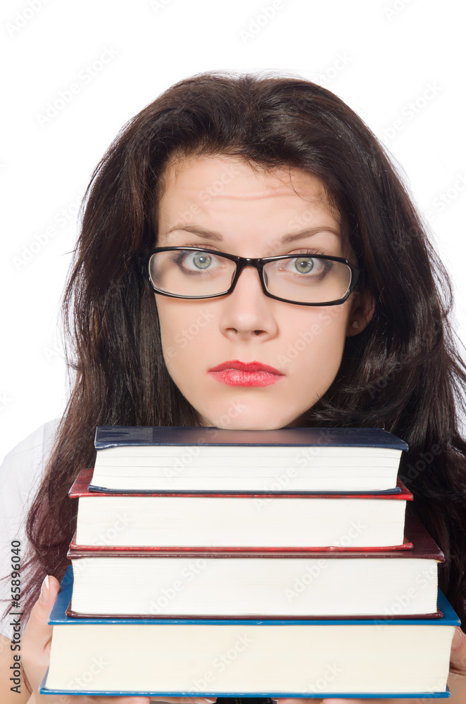 Young student isolated on the white background Young student isolated on the white background