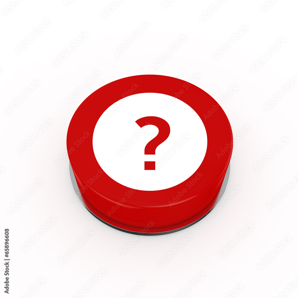 3d Question Web Button - isolated 3d Question Web Button - isolated