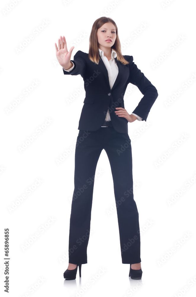 Woman businesswoman isolated on white Woman businesswoman isolated on white