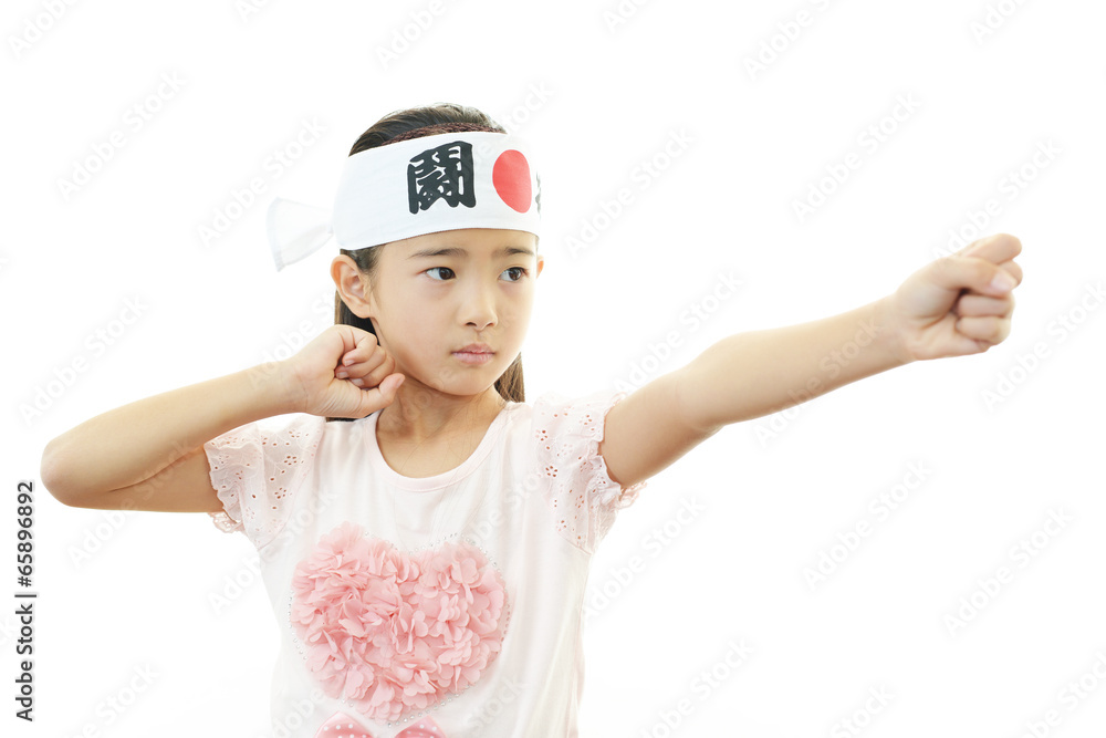 声援する女の子 声援する女の子