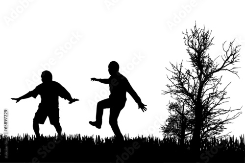 Vector silhouette of a man.